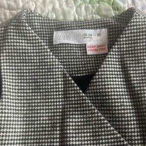 Zara toddler black white dress